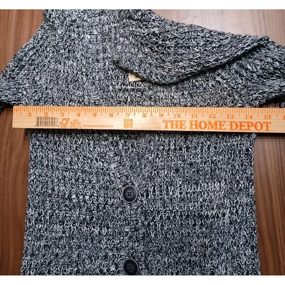 American Eagle Outfitters B&W Womens Cardigan Sweater Button Front sz M - Picture 8 of 12